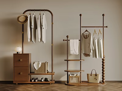 Coat Rack Floor Coat Rack Clothes Hanger Wardrobe Storage Rack 3d model