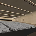 Modern Cinema Interior Design With Comfortable Row Seats And Soft Ambient Lighting