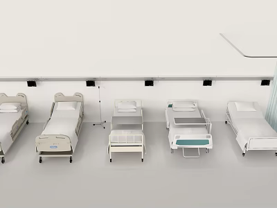 Medical Devices Featuring Different Types of Medical Beds for Healthcare Facilities 3d model