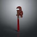 Pipe pliers vise bench vise wrench tool hardware tool processing tool furniture 3d model