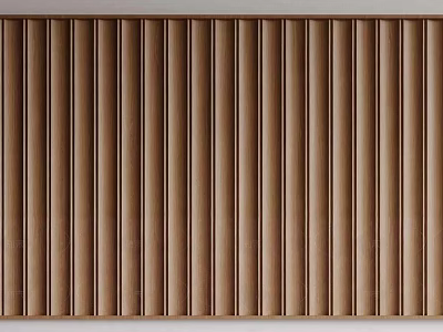 Elegant Modern Wooden Wall Panel With Vertical Slats For Interior Design 3d model