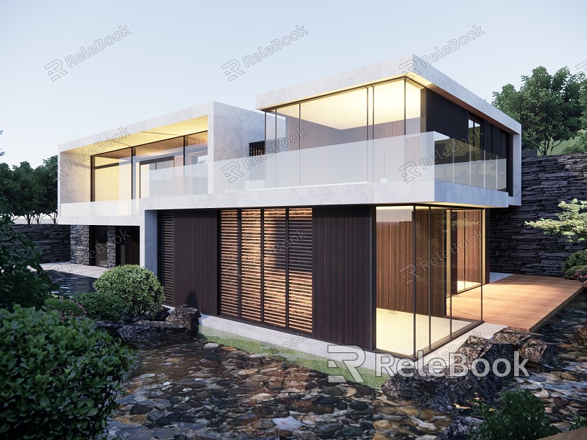 Modern single-family villa Homestay Two-storey villa model