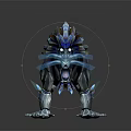 Fantasy Mythical Lion Character With Blue Crystal Mane And Shiny Crystalline Features