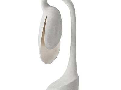 Modern Curved Floor Lamp With Soft White Finish For Elegant Home Lighting 3d model