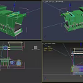 Green Industrial Processing Equipment with Conveyor Belt and Feeding Hopper System