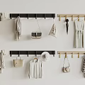 Wall Mounted Hooks Organizing Bags Clothes Hats and Accessories for Home Storage