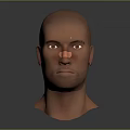 3D Character Male Head Model Design With Realistic Facial Features And Dark Background