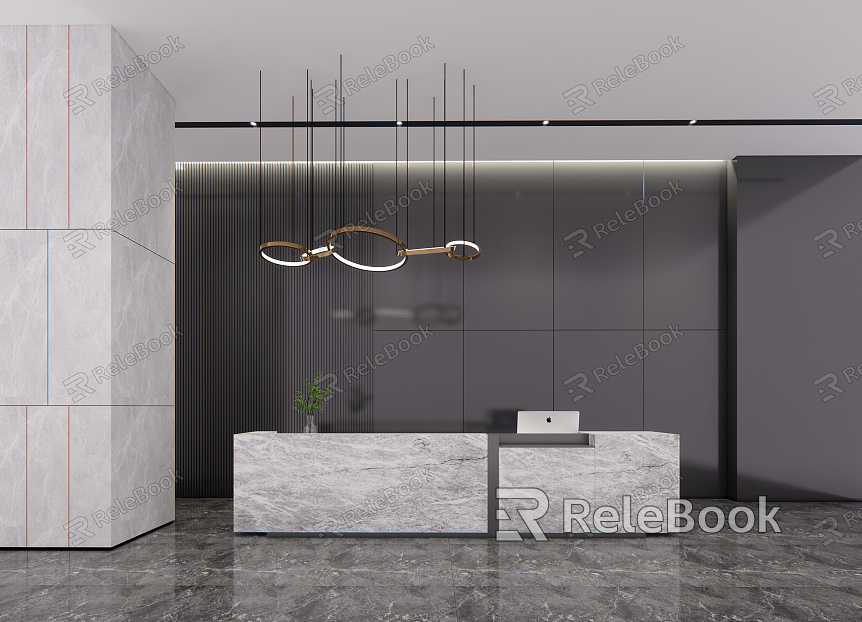 Modern reception desk model