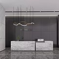 Modern reception desk 3d model