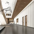 Modern Hall Foyer Lobby 3d model