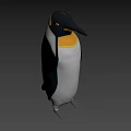 3D Rendered Penguin Character With Black White Body And Yellow Beak