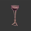 Elegant Antique Gold Candelabra With Tall Pedestal Base And Multiple Candle Holders