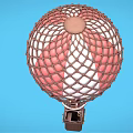Red and White Hot Air Balloon Amusement Equipment With Net Structure For Play