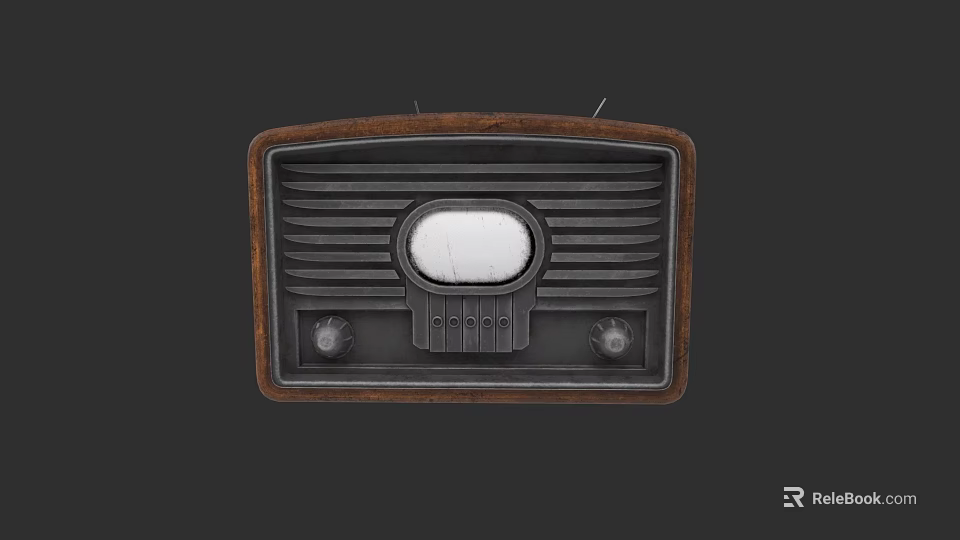 Vintage Entertainment Appliance Classic Radio With Wooden Case And Knob Controls 3d model 