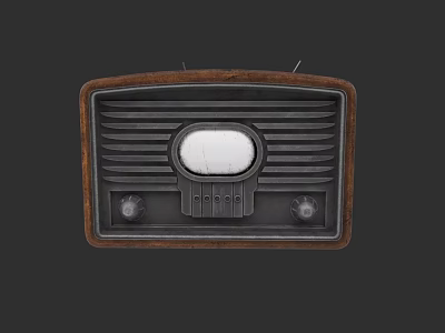 Vintage Entertainment Appliance Classic Radio With Wooden Case And Knob Controls 3d model