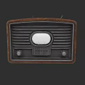 Vintage Entertainment Appliance Classic Radio With Wooden Case And Knob Controls