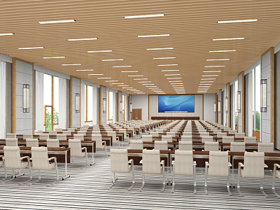 Modern Conference Hall Large Conference Room model