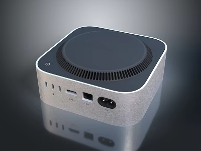 Sleek Modern Mini PC With Compact Design USB Ports And Ventilation Grille 3d model