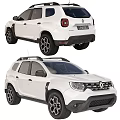 White Renault SUV Exterior Design With Roof Rack And Black Wheels