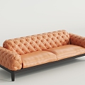 Jane European Leather Sofa 3d model