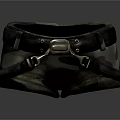 Camouflage Tactical Waist Pouch With Gray Straps And Metal Buckle Design