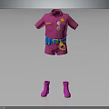 Stylish Pink Police Uniform Set With Shirt Shorts Belt Badge And Boots
