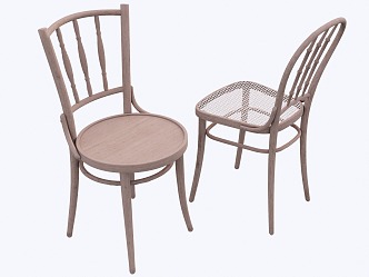 New Chinese Dining Chair Single Chair 3d model