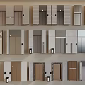 Modern Elevator Door Panel Designs Featuring Various Materials And Styles 3d model