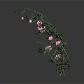 Animal Shaped Structure Crafted From Vines With Pink Flowers And Green Leaves