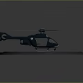 Helicopter Parked On Circular Platform With Yellow And Green Rings 3d model