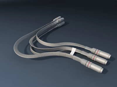Modern Faucet Braided Hoses with Stainless Steel Connectors and Durable Design 3d model