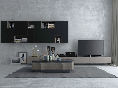 Modern TV cabinet combination 3d model