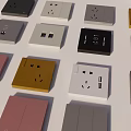 Dynamic switch socket panel a multi-use 3d model