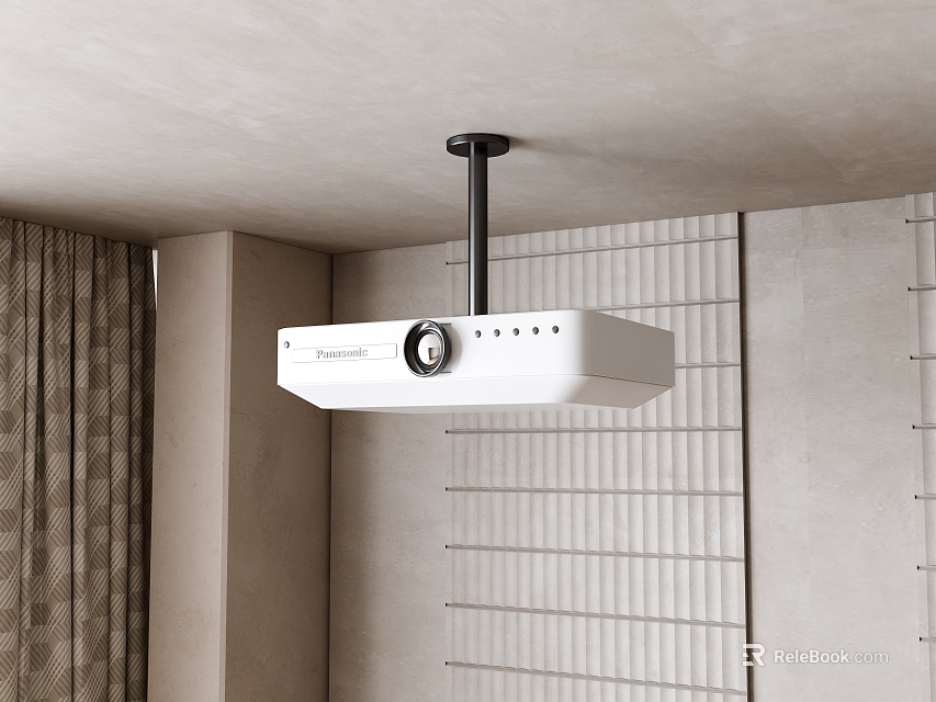 High Definition Ceiling Mounted White Projection Monitoring System With Indoor Security Surveillance 3d model 