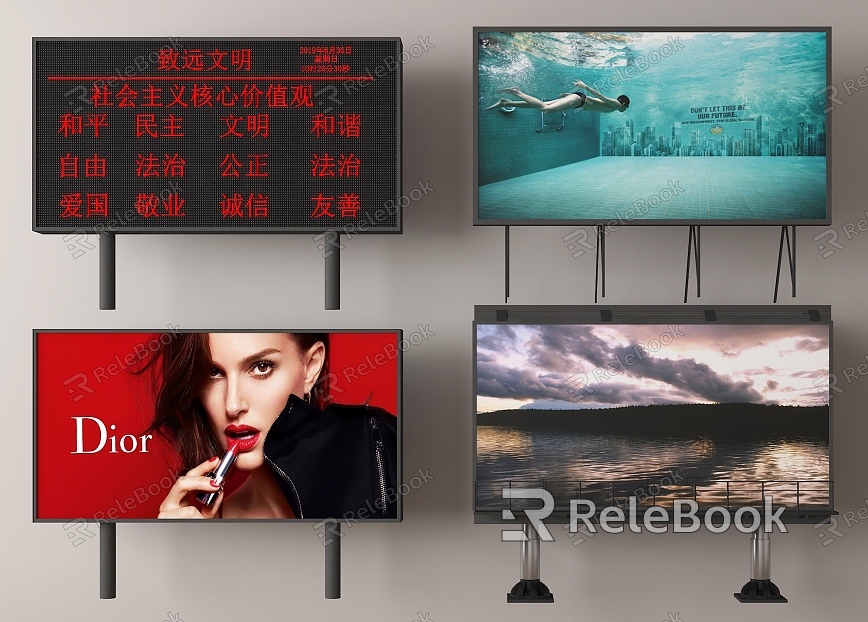 Display advertising screen billboard model