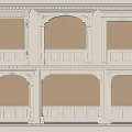 Ornate White Door Arches In Classical Style With Multi Layer Carvings And Lighting