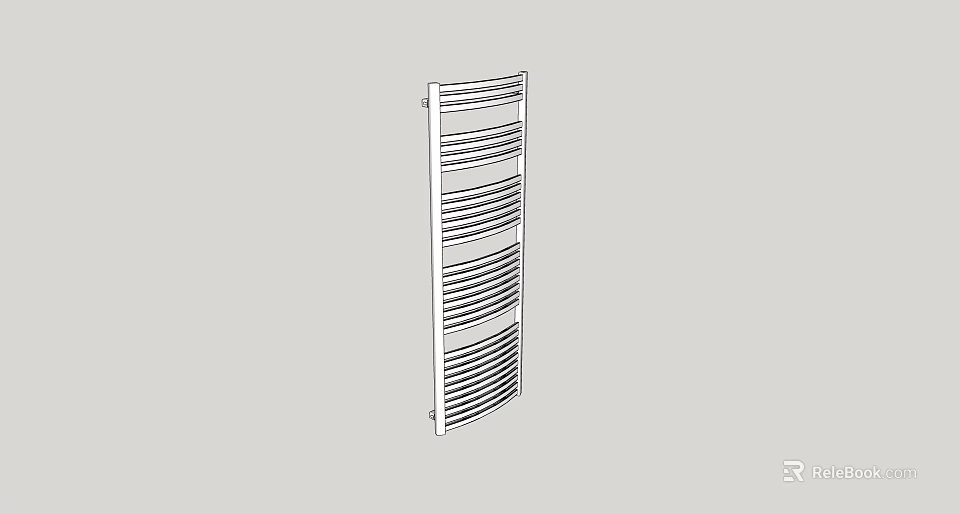 Modern Stainless Steel Bathroom Cabinet Rack With Vertical Design And Multiple Shelves 3d model 
