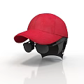 Red Cap and Black Sunglasses on Black Head Model Essential Daily Accessories