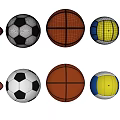 Different Types Of Sports Equipment Including Soccer Ball Volleyball Basketball And Football