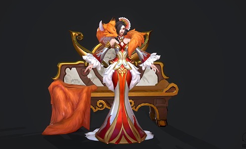 Queen game character 3d model