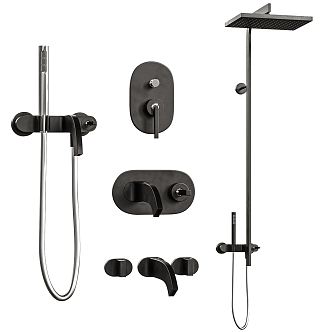 Modern shower faucet shower 3d model