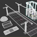 Sports Equipment Set With Parallel Bars Wooden Stairs And Training Mats For Fitness