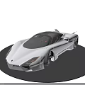 White Sports Car With Sleek Exterior Design Transparent Roof And Red Black Interior Seats