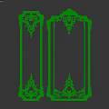 White Decorative Components With Intricate Patterns And Frame Structure Design