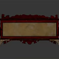 Ornate Red And Gold Decorative Chest With Carved Details And Ornate Feet