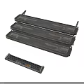 Black Stacked Long Ventilation Grille Components With Grid Design And Smaller Part