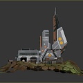 Sci-Fi Base Sci-Fi Building Game Environment Game Scene Fairy Tale Scene Fairy Tale Magic Scene 3d model