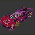 Pink And White Whelen 311 Prototype Race Car With Aerodynamic Design