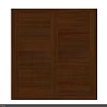 Solid Wood Brown Wardrobe With Double Door And Simple Design For Bedroom Storage 3d model