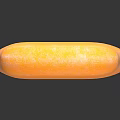 Delicious Orange Fruit Flavored Ice Cream Bar on Wooden Stick Smooth Texture Dark Background
